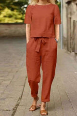Two-Piece Lounge Set - L, Burnt Orange image
