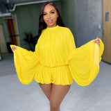 Elegant Pleated Jumpsuit  with Dramatic Sleeves image 6