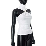 Halter Neck Top with Gold Accent image 4