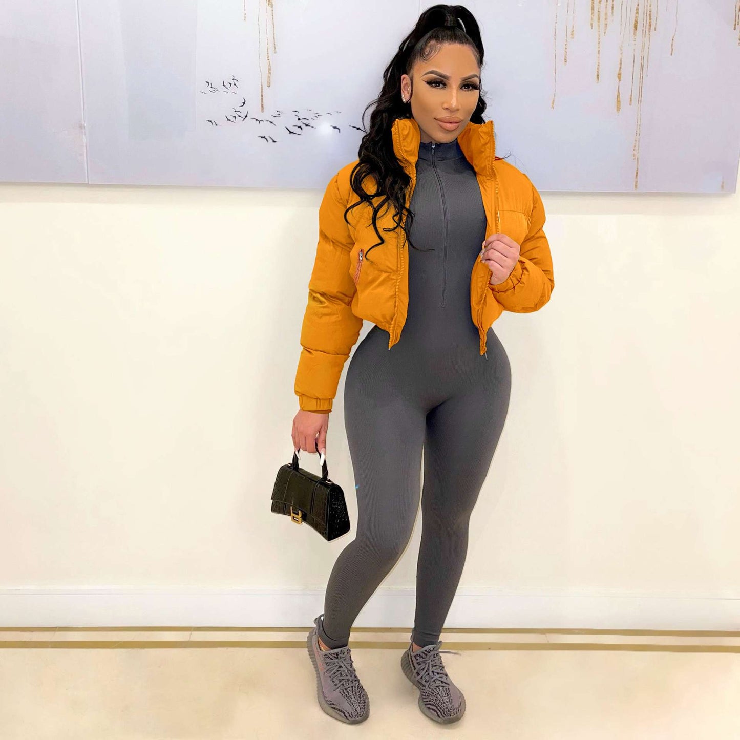 Stellar Puffer Jacket - M, Orange image