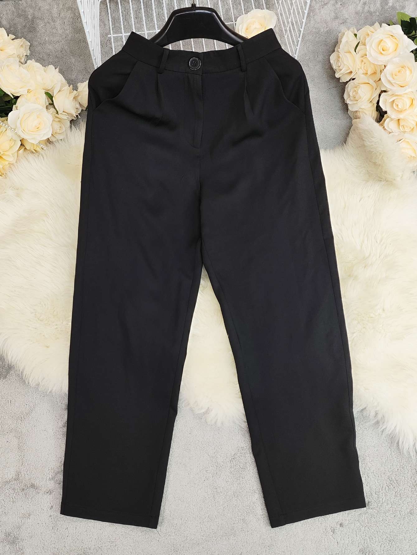 High-Waisted Tapered Trousers image 4