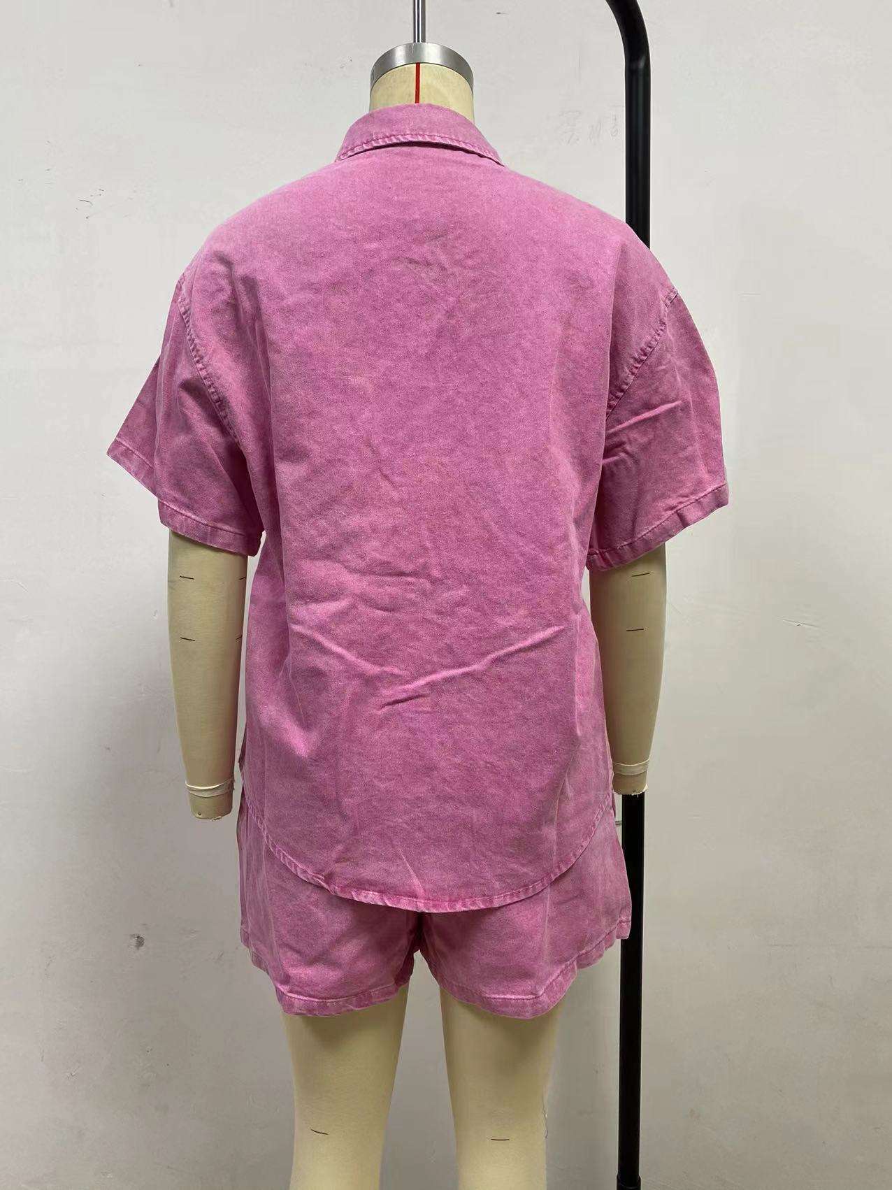 Button-Up Shirt and Shorts Set image 5