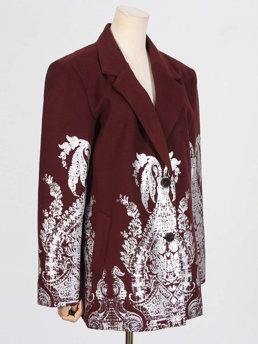 Sequin Beads Decorative Suit Jacket image 5