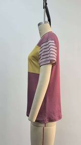 Colorblock Mixed Media Short-Sleeve T-Shirt image 6