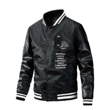 Casual Baseball Collar Jacket - XXL, Black image