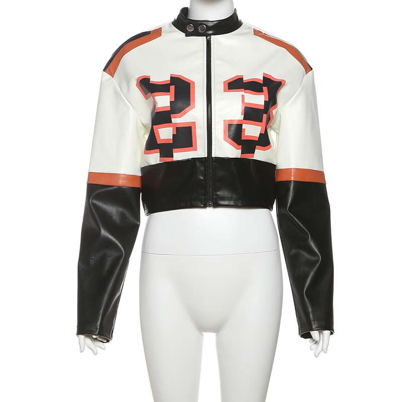 Patchwork Cyber Racer Jacket image 3