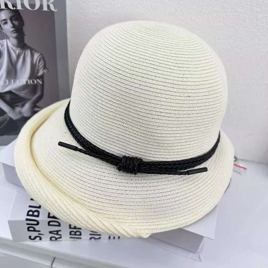 Woven Sun Hat with Braided Rope Detail image 0