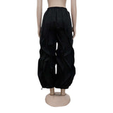 Ruffled Cargo Pants with Drawstring Hem image 3