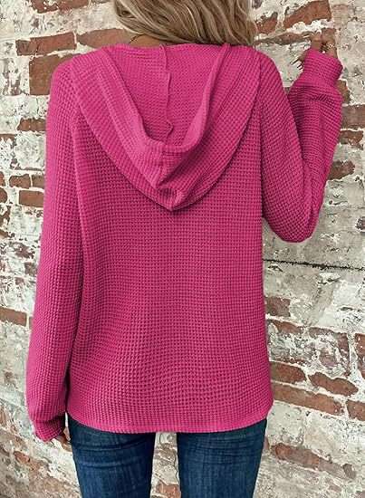 V-neck Long Sleeve Casual Hoodie Pullover image 6