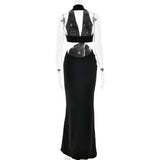 Cut-Out Maxi Dress with Ring Detail image 3