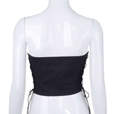 Black Strapless Corset Top image 3