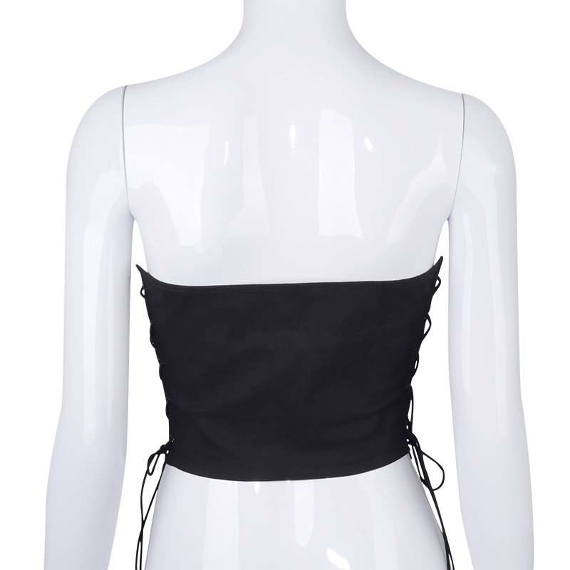 Black Strapless Corset Top image 3