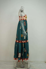 Maxi Dress with Artistic Print Details image 4