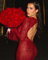 See Through Leopard Maxi Dress image 3