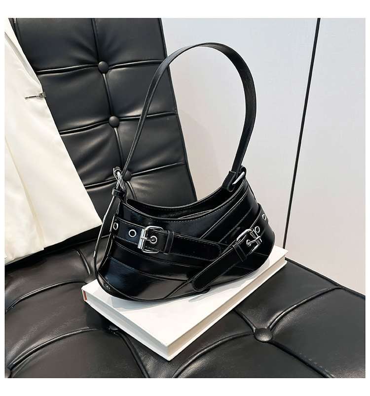 Strap-Detail Shoulder Bag