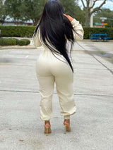 Long Sleeve Flap and Zipper Jumpsuit image 3