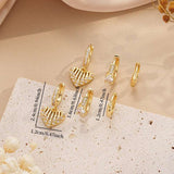 Heart and Crystal Hoop Earrings Set image 3