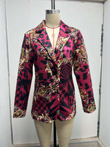 Chic Baroque Print Blazer Jacket image 6