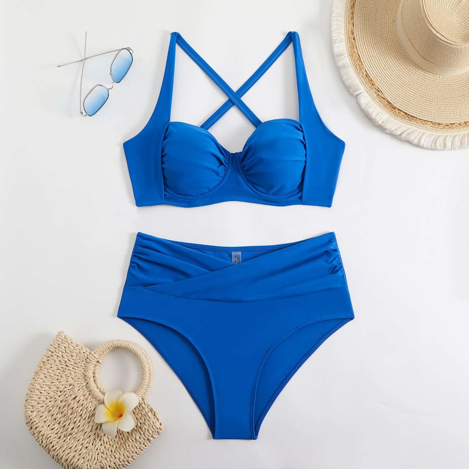 Retro-Chic High-Waisted Bikini image 6
