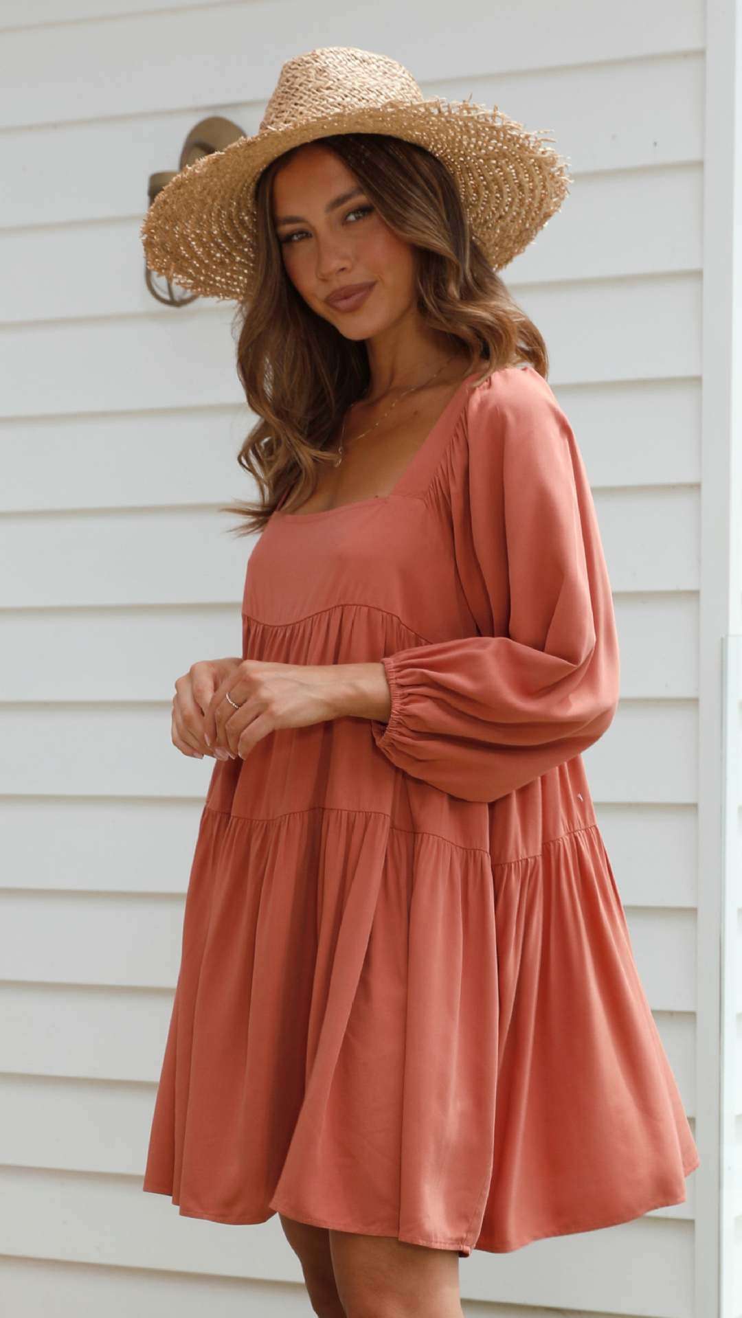 Puff Sleeve Babydoll Dress image 4
