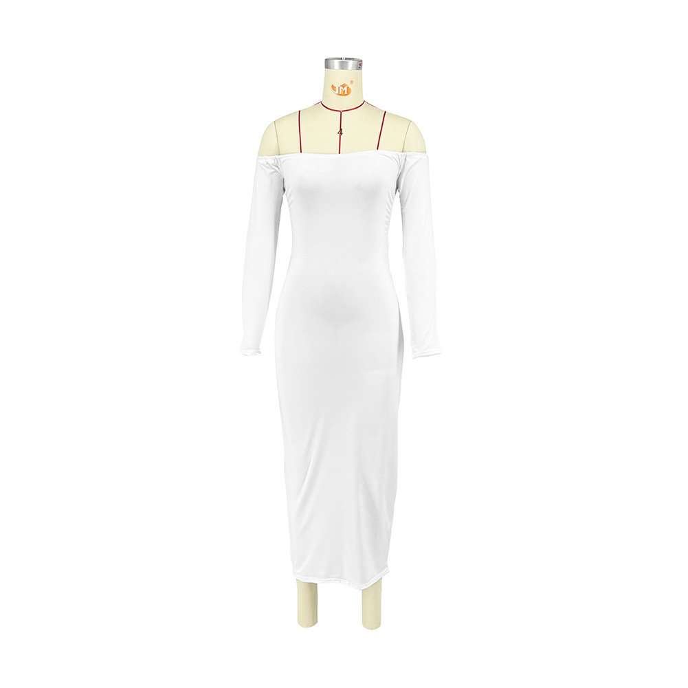 Off-Shoulder Long-Sleeve Maxi Dress image 4