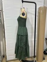 Smocked Maxi Dress with Ruffle Details image 6