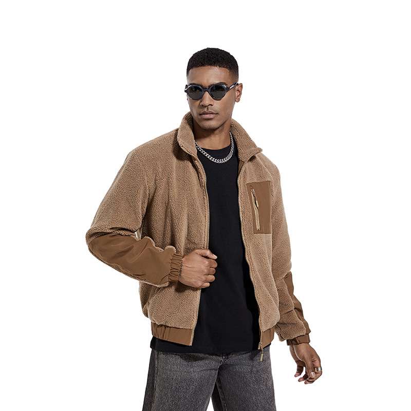 Full Zip Casual Jacket with Pockets for Men - XL, Arcadia Beige image