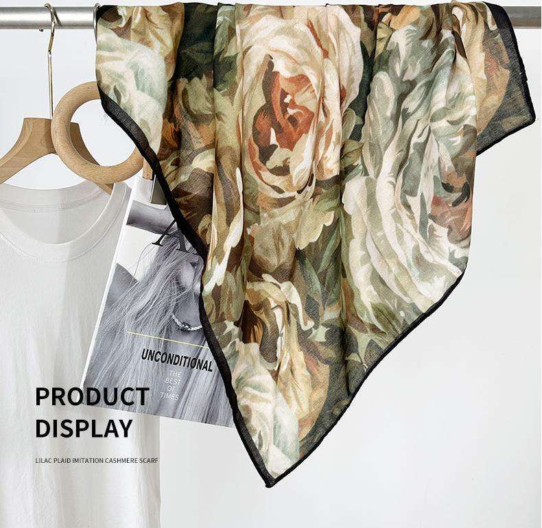 Vintage Floral Print Scarf image 1