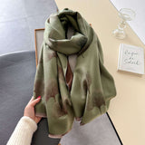 Print Shawl Wrap Poncho Warm Scarf image 5