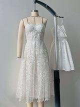 Strapless Lace Midi Dress image 4