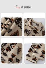 Geometric Pocketed Dropped Shoulder Coat image 4