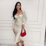 Femme Elegance Midi Dress - M, Off-White image