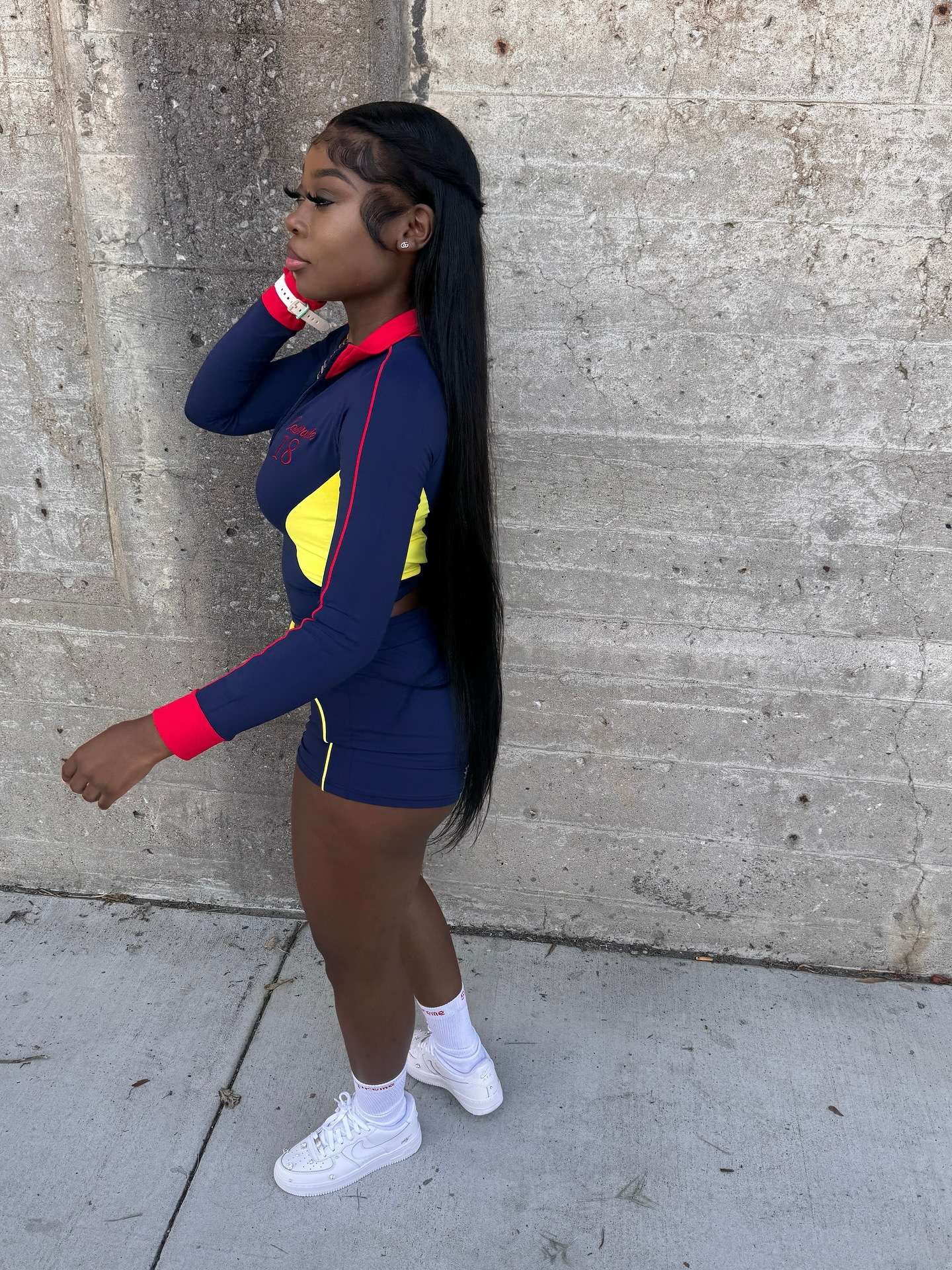 Trendy Athleisure Set with Colorful Accents image 4