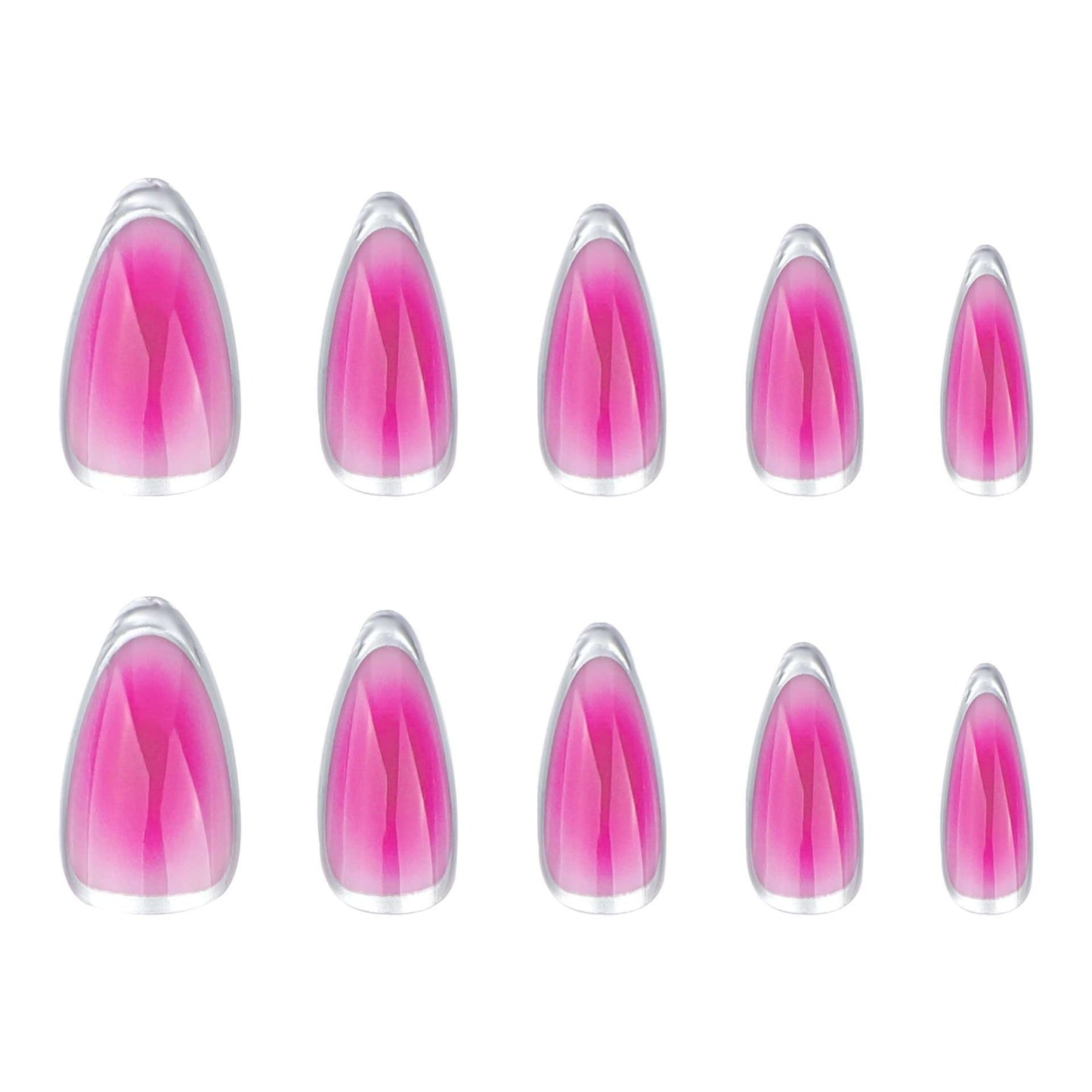 Glossy Pink Ombre Press-On Nail Set image 2