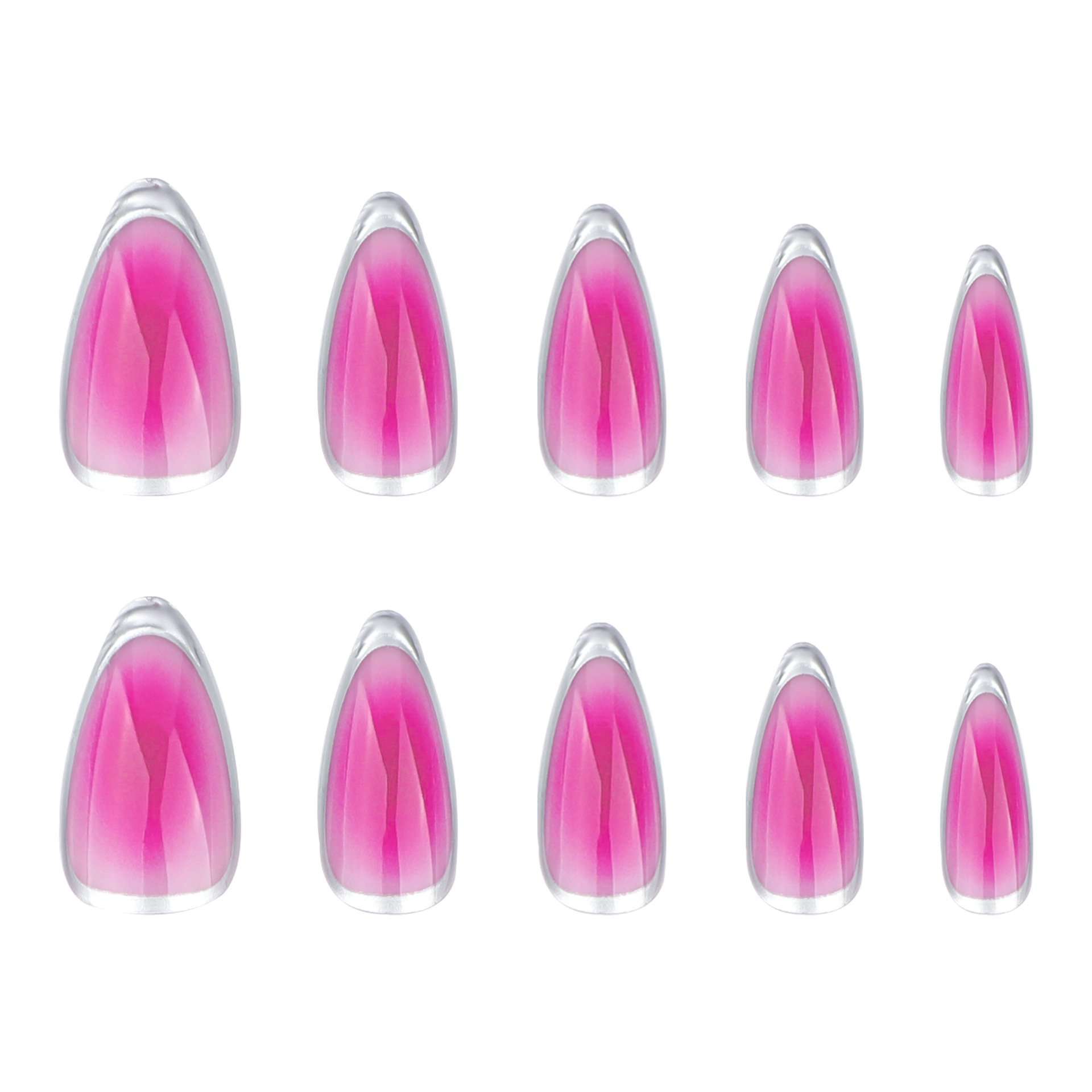 Glossy Pink Ombre Press-On Nail Set image 2