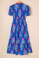 Vibrant Floral Maxi Dress with Ruffled Hem image 5