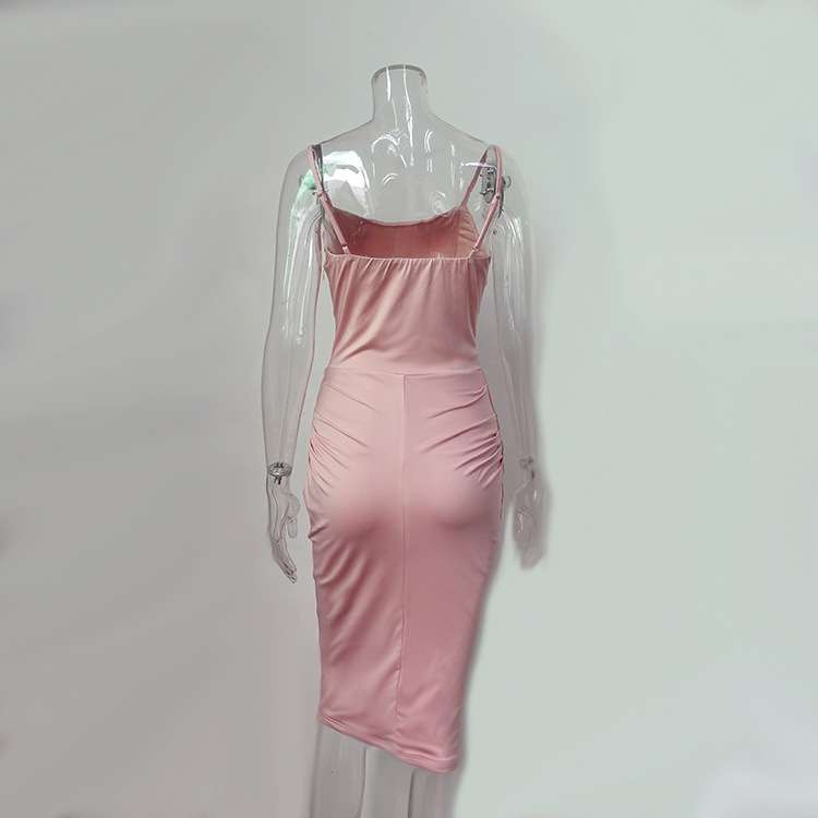 Ruched Bodycon Dress with Spaghetti Straps image 6