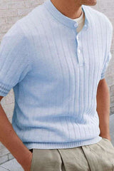 Ribbed Short-Sleeve Polo Shirt image 0