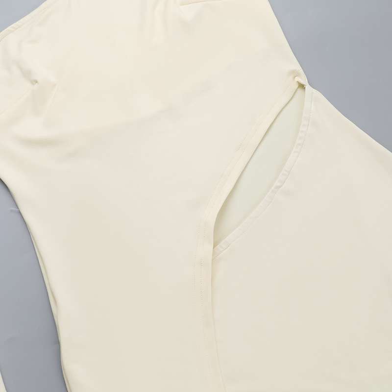 One-shoulder solid maxi dress image 7