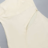 One-shoulder solid maxi dress image 7