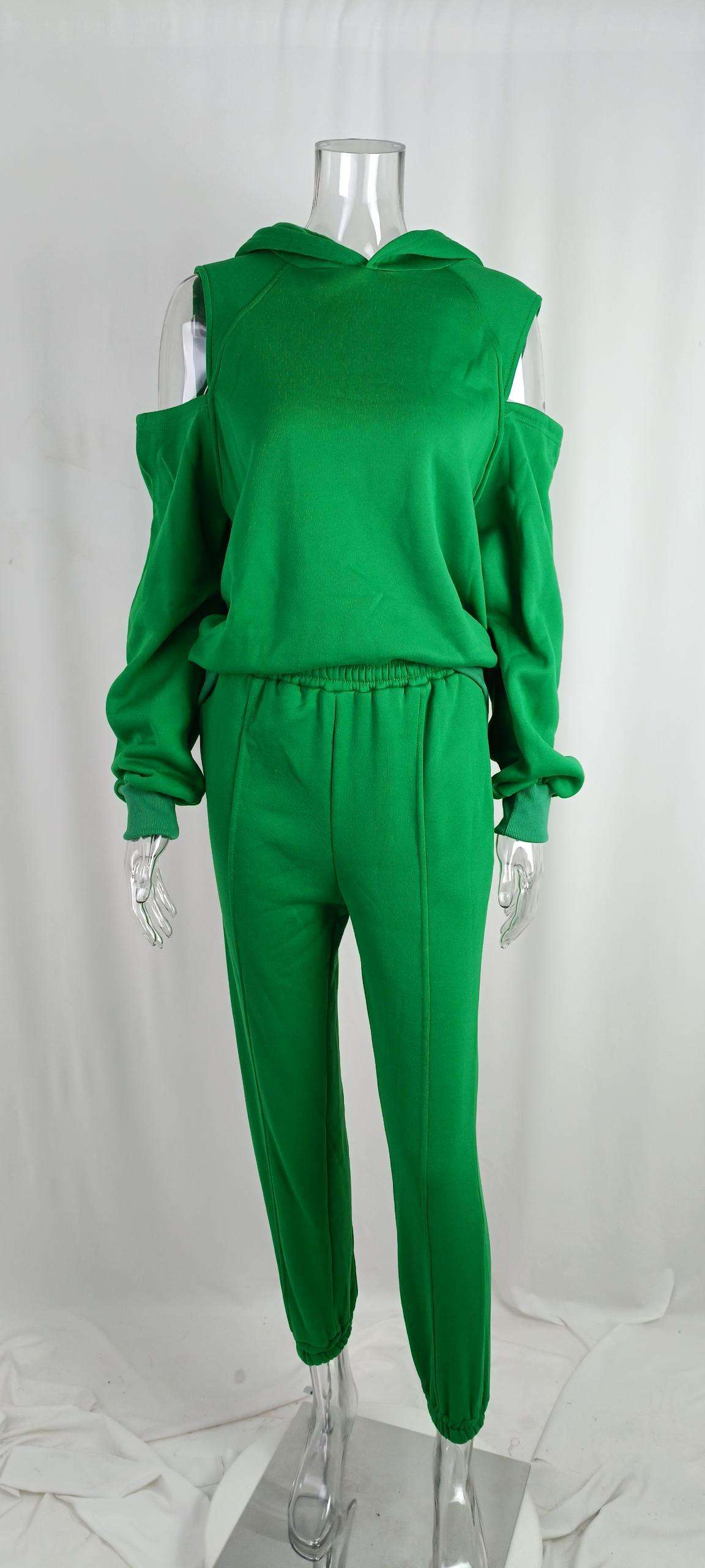 Cold-Shoulder Hoodie & Jogger Set image 7