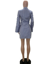 Striped Button Down Shirt Dress image 4