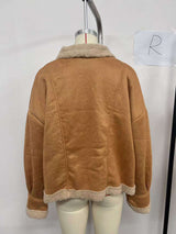 Faux Fur Winter Jacket Loose Casual Overcoat image 7