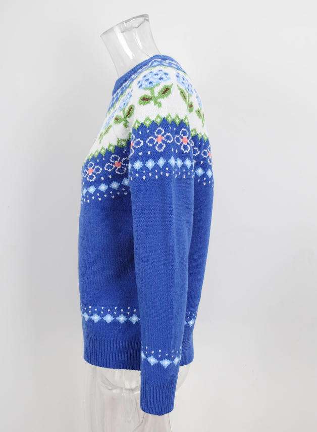 Colorful Floral Pattern Sweater image 5