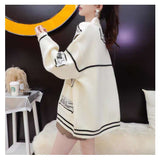 Oversized Patchwork Graphic Cardigan image 2