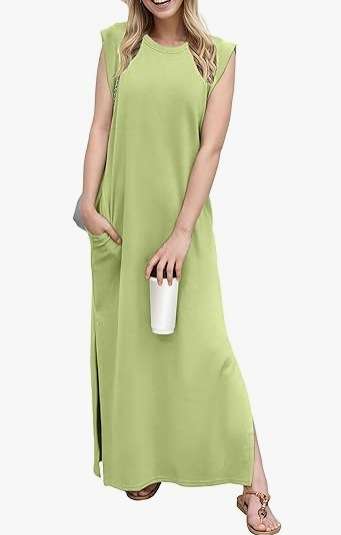 Sleeveless Maxi Dress with Side Slits image 2