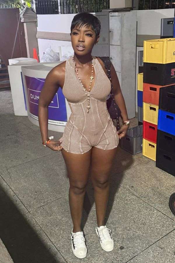 Halter Neck Romper with Contrast Stitching image 0