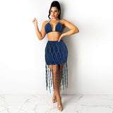 Bra Top & Fringe Skirt Two-Piece Set image 2