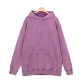 Oversized Sweatshirt Loose Long Sleeve Pullovers - L, Purple image