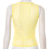 Yellow Sheer Tank Top image 4